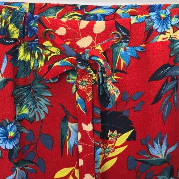 Easel Red Spring Floral Pants NWT - Picture 8 of 12